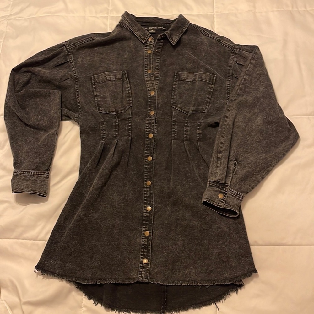 Light weight black denim jacket